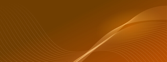 Banners with orange wave background vector illustration
