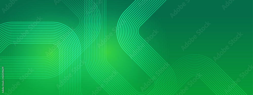 Poster abstract green vector background with lines.