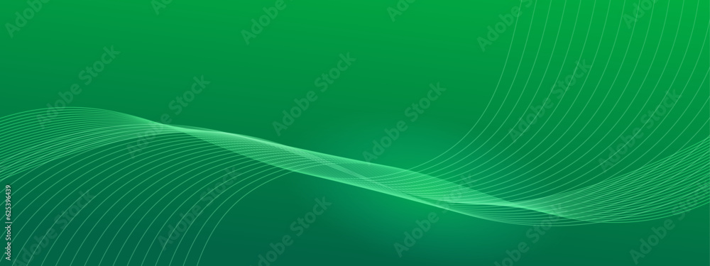 Poster abstract green vector background with lines.