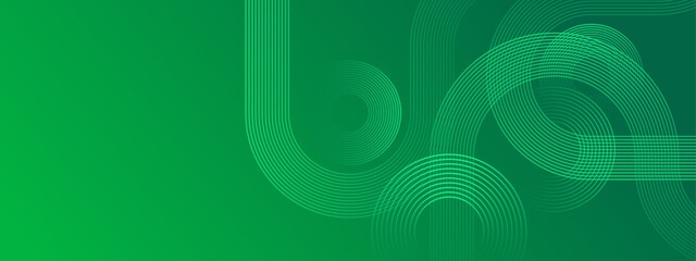 Banners with green wave background vector illustration