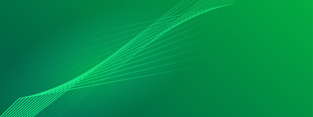 Abstract green vector background with lines.