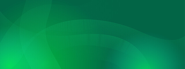 Abstract luxury golden lines curved overlapping on green background. Template premium award design.