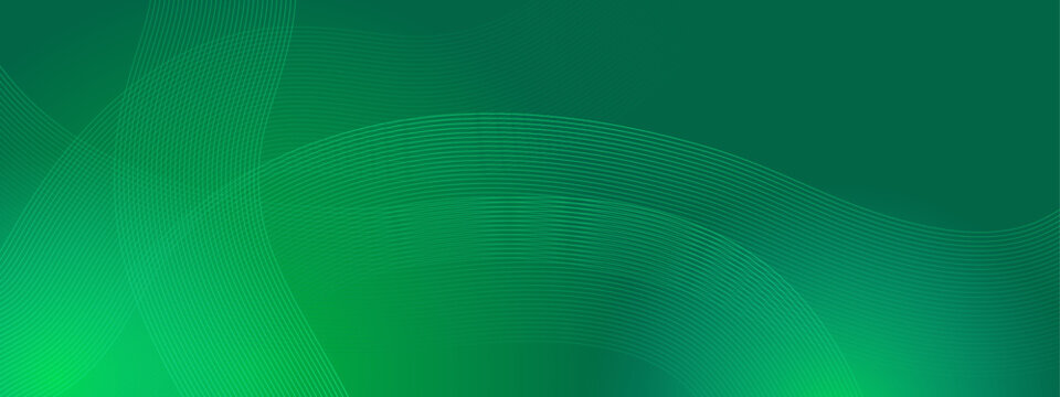 Abstract luxury golden lines curved overlapping on green background. Template premium award design.