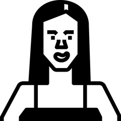 Young girl. glyph icon design