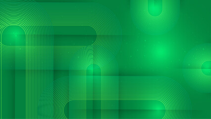 Abstract dynamic waves green technology background with flowing line