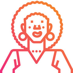 African woman. outline icon design