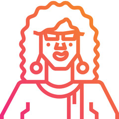 African woman. outline icon design