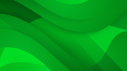 Green color curves lines waves abstract background