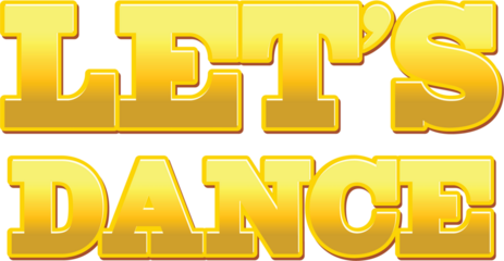 Digital png illustration of let's dance text on transparent background