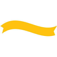 Digital png illustration of yellow ribbon with copy space on transparent background