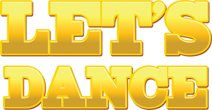 Digital png illustration of let's dance text on transparent background
