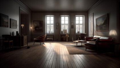 Modern luxury apartment with elegant decor and comfortable furnishings indoors generated by AI