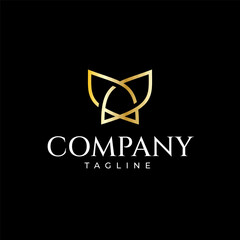 A modern and elegant type of logo with a flower or butterfly shape, perfect for fashion, jewelery and beauty companies