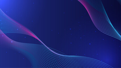 Abstract template blue geometric curve wave diagonal presentation background with dark blue line. Modern business style.
