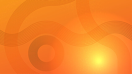 Abstract Modern orange line colored poster background. Vector illustration