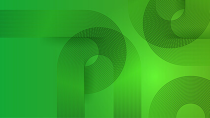 Abstract template green geometric curve wave diagonal presentation background with green line. Modern business style.