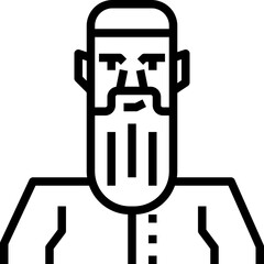 Arab man. outline icon design