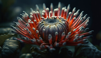 Obraz premium Underwater beauty in nature: Reef, fish, plant, and sea life generated by AI