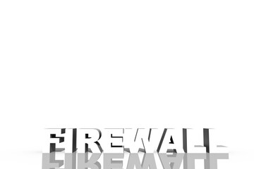 Digital png illustration of firewall text on transparent background