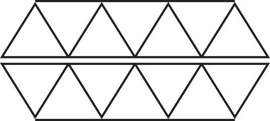 Digital png illustration of black triangle shapes on transparent background