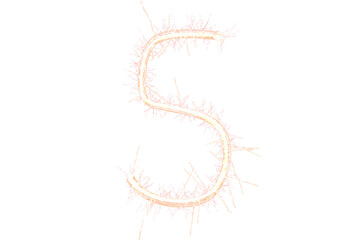 Digital png illustration of red s on transparent background