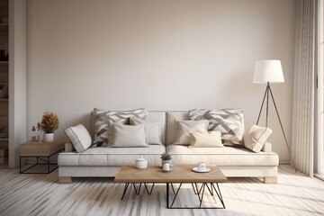 interior design, living-room interior in scandinavian style