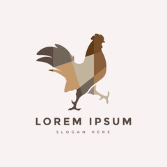 rooster animal farmer domestic agriculture village cockerel mascot logo design vector graphic illustration