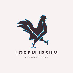 rooster animal farmer domestic agriculture village cockerel mascot logo design vector graphic illustration