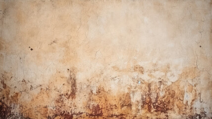 Obraz na płótnie Canvas Vintage Concrete Wall with Light Brown Tonal Paint and Plaster