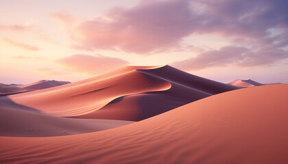 Naklejka na ściany i meble 3d realistic background of sand dunes. desert landscape.