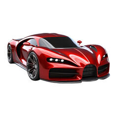 Red sports car without background 