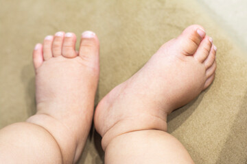 Close Up Newborn Baby Feet