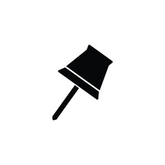 simple pin icon, flet icon pin black © tri