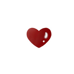 red heart isolated on white