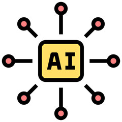 ai filled outline style icon