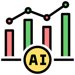 predictive analysis filled outline style icon