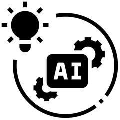 machine learning glyph style icon