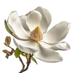Magnolia, isolated on transparent background.