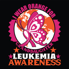 leukemia awareness tshart design vector