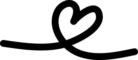 Doodle Heart Line Element Decoration