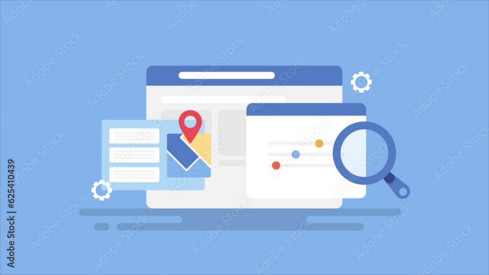 Poster business intelligence seo software analysing local business map listing, web traffic and search engi