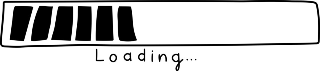 Loading Bar Hand drawn doodle Element