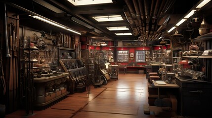 A store selling a variety of firearms and related equipment. Generative AI