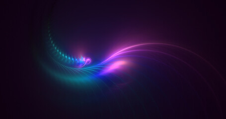 3D rendering abstract fractal light background