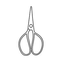 Scissors for sewing isolated on white background. Vector icon isolated on white.