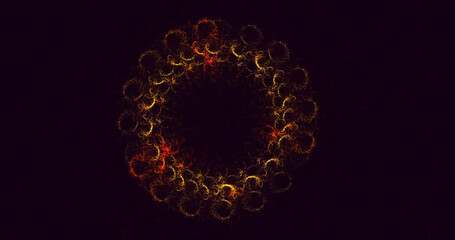 3D rendering abstract round hole light background