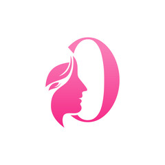 Initial O face beauty logo design templates