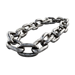 Obraz premium Chain isolated on white png transparent background