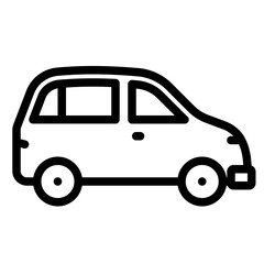 Car outline icon. Transportation illustration  for templates, web design and infographics. Pixel-perfect at 64x64