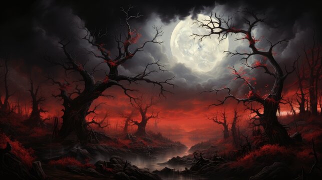 spooky halloween tree